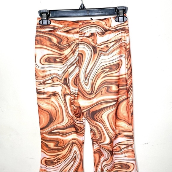NWT Nasty Gal Recycled Marble Print Flare Pants Sz6 - Picture 8 of 15